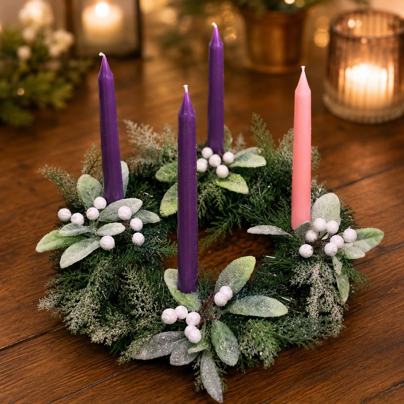 Handmade Advent Wreath &amp; Christmas Centerpiece