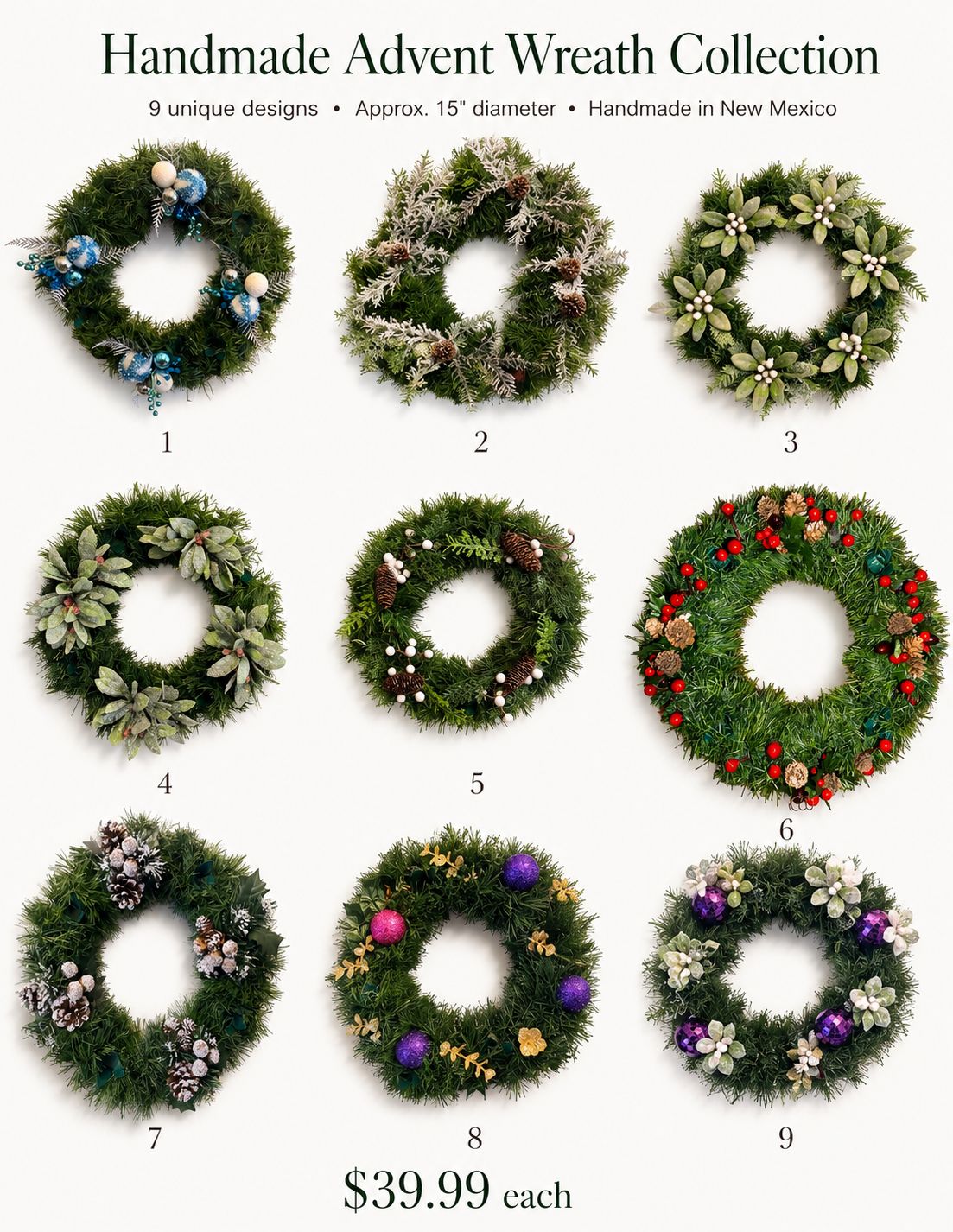 Handmade Advent Wreath &amp; Christmas Centerpiece
