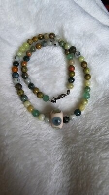 Indian Agate Pendant Necklace