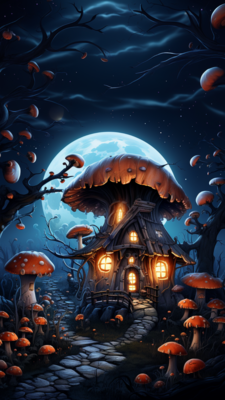 Spooky Season Mushroom Wallpaper for Phone - FREE