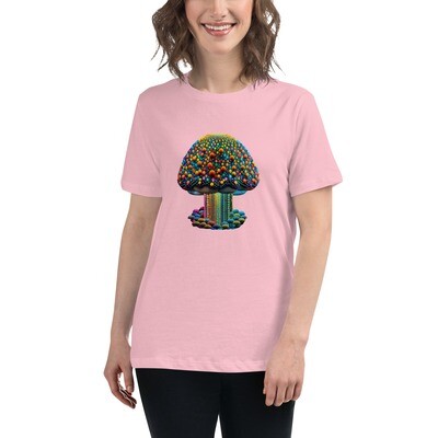 Light Bright Mushroom, Women&#39;s Relaxed T-Shirt