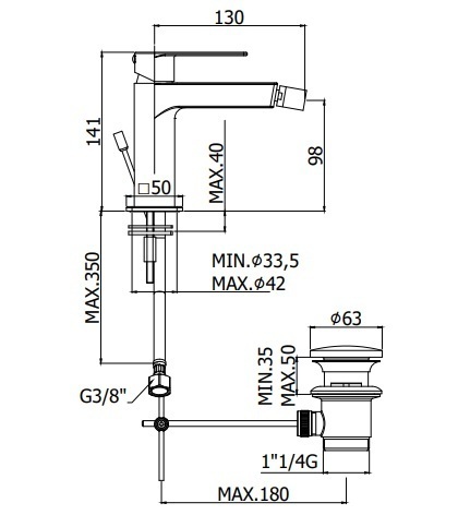 RUBINETTERIA BIDET PAFFONI TANGO