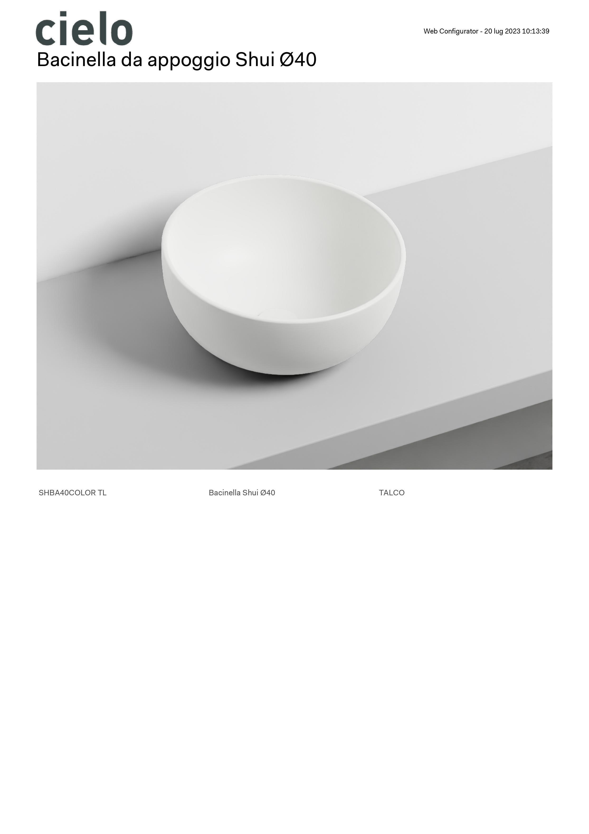 LAVABO CIELO BIANCO Ø 40