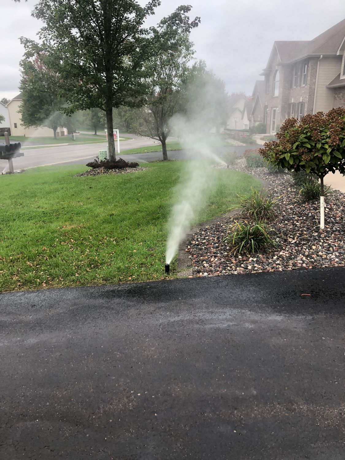 Driveway Corner Sprinkler Relocation