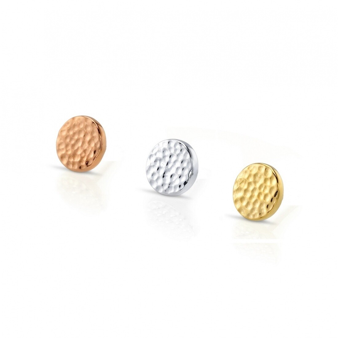 Threadless Hammered Disk, Material: WG, Size: 2.5mm