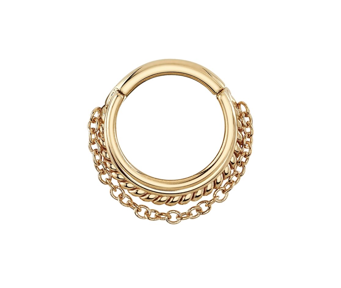 16ga Nikistixx - Hinge Ring, Diameter: 11/32in, Material: YG