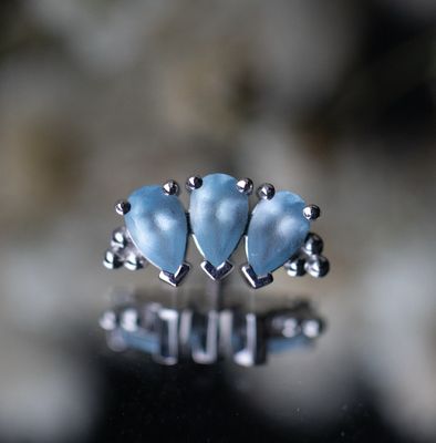 14/12ga Threaded 3 Gem Pear Panaraya - 10mm