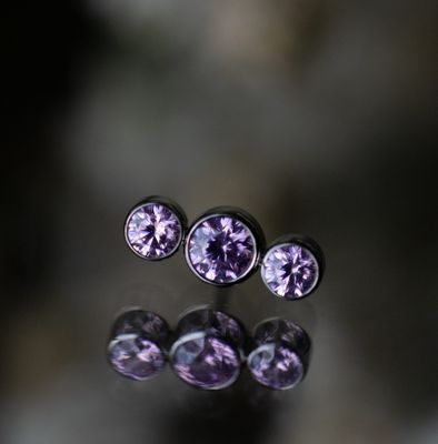 Threadless Titanium Gem Cluster - Strike - 2mm &amp; 2.5mm Gems