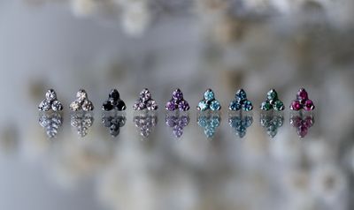 Titanium Threadless Tri Prong Cluster