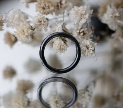 Black Niobium Seam Ring