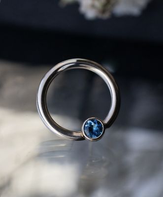 Round Bezel Fixed Ring - 2.5mm Gem