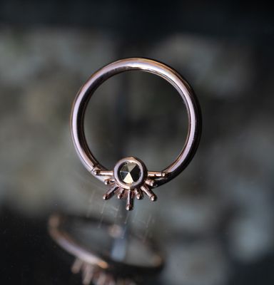 Live to Tell Seam Ring - 6.5mm with 2mm Gem