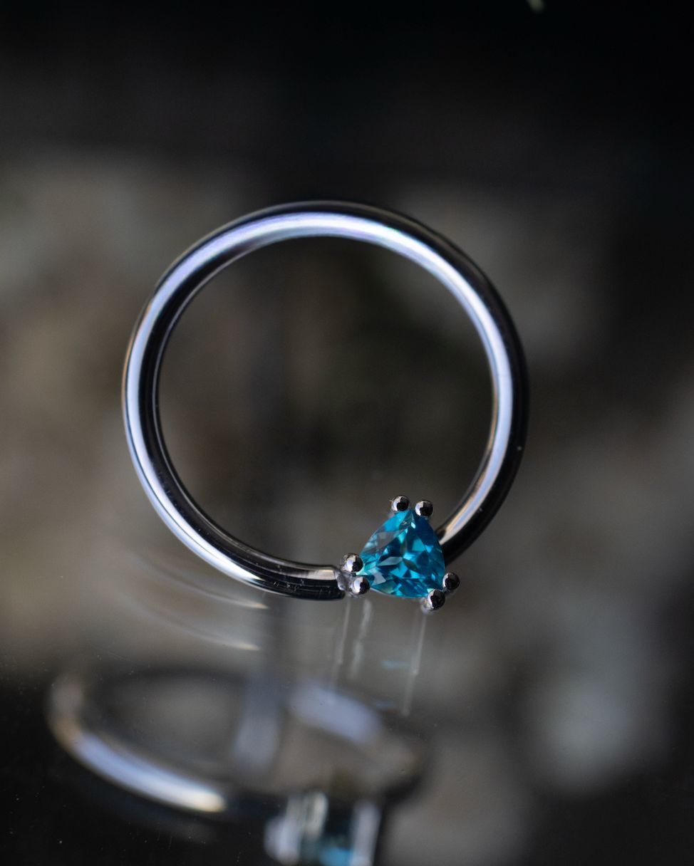 Tanti Trillion Fixed Ring, Diameter: 16ga 11/32in, Gem: Citrine, Material: YG