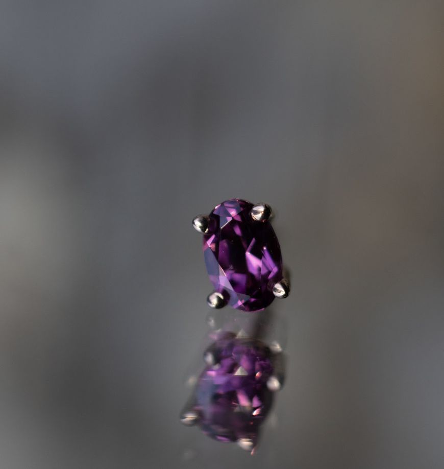 Threadless Oval Prong - 3x2mm