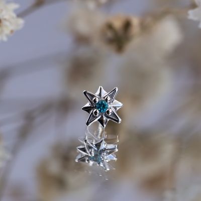 Threadless Icy Starburst - 4mm