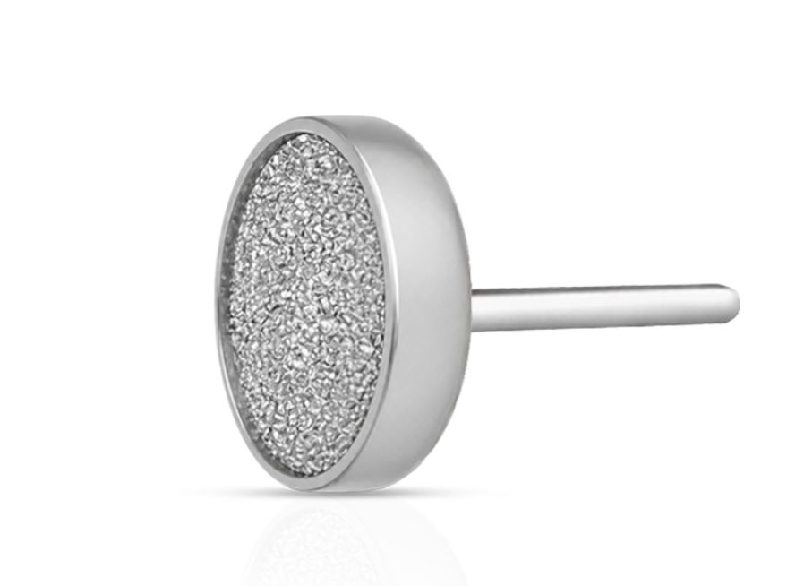 Titanium Threadless Stippled Disk, Size: 4mm