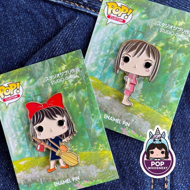 Funko Pop Pin custom - Studio Ghibli | Chihiro | Spirited Away | Kiki the Witch | Kiki&#39;s Delivery Service