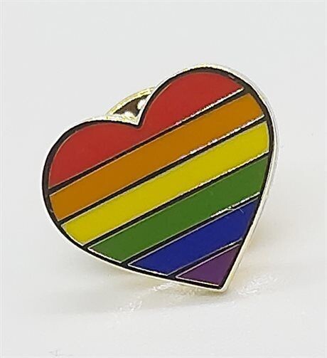 Rainbowheart metallpin