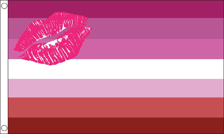 Lipstick Lesbian flagg, medium