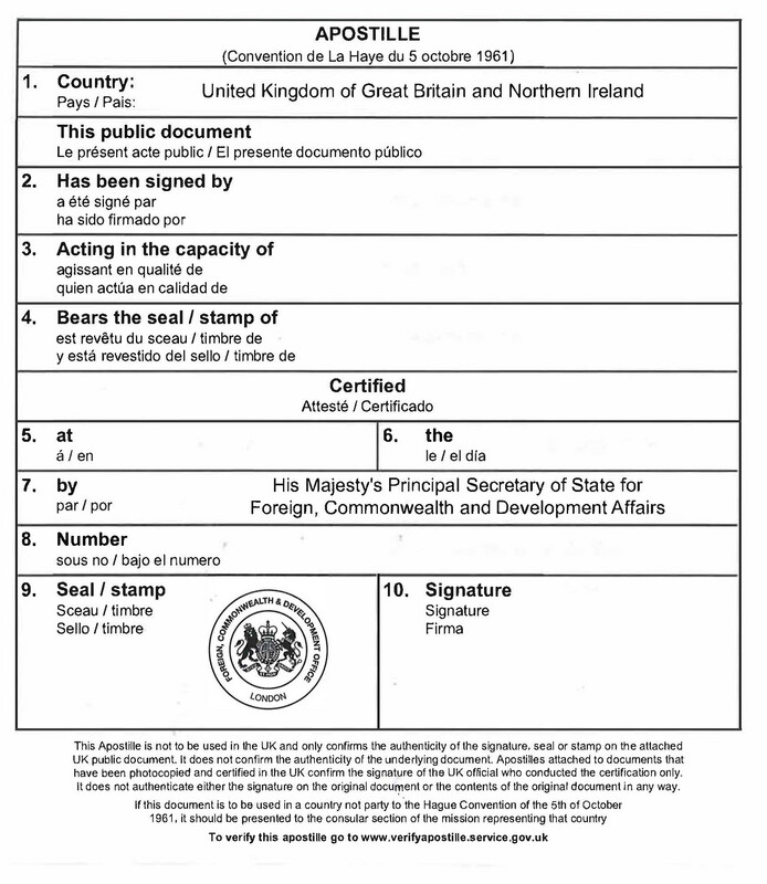 Next Day Apostille