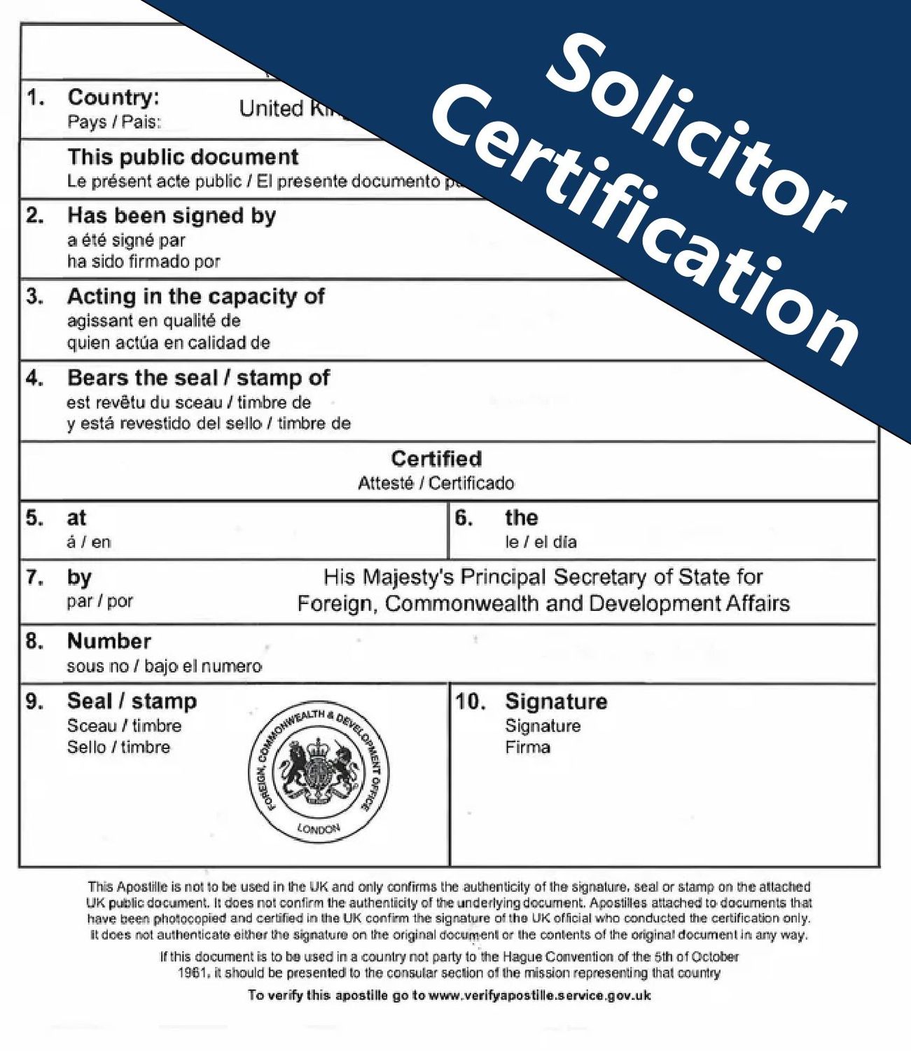 Solicitor Certification