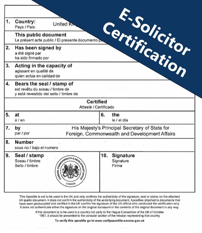E-Solicitor Certification QES or AES