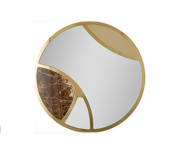 Metal and marble mirror