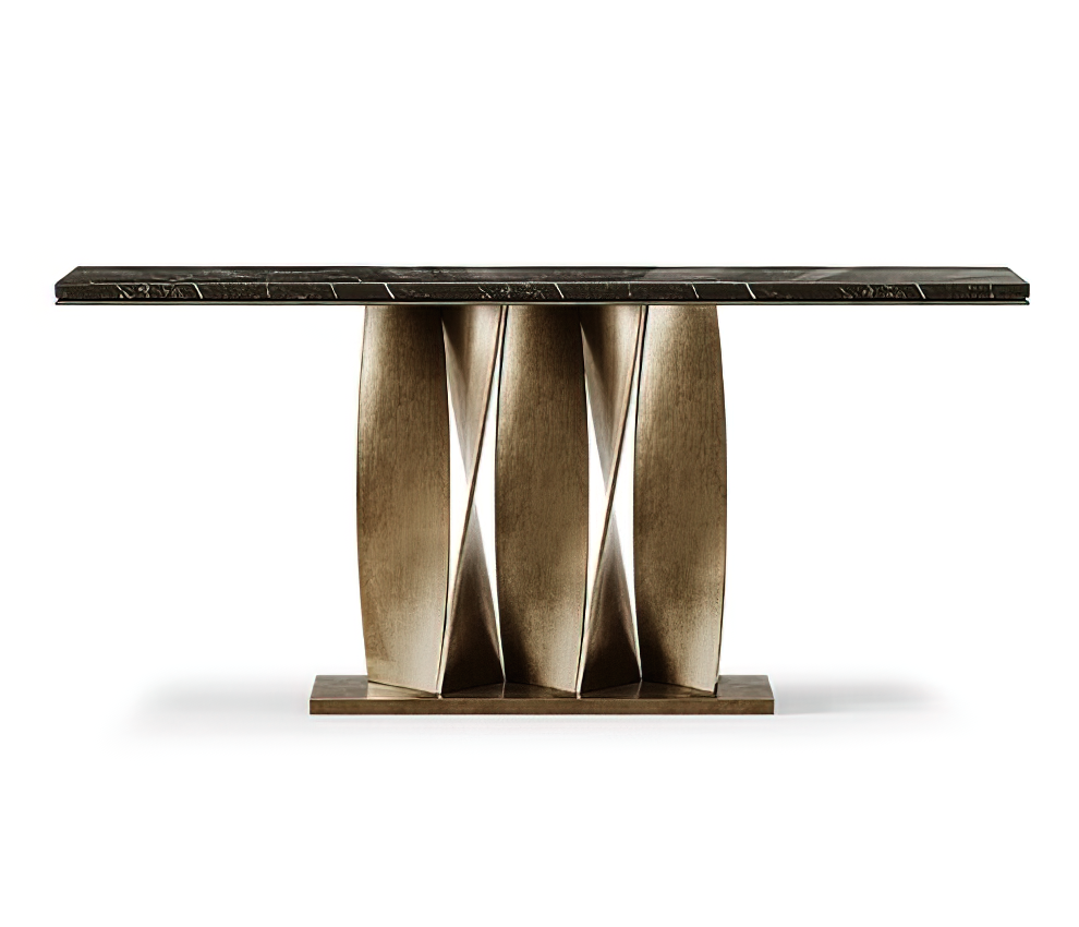 Design metal and marble console
