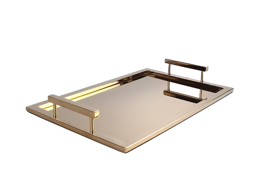 Gold-coloured metal tray