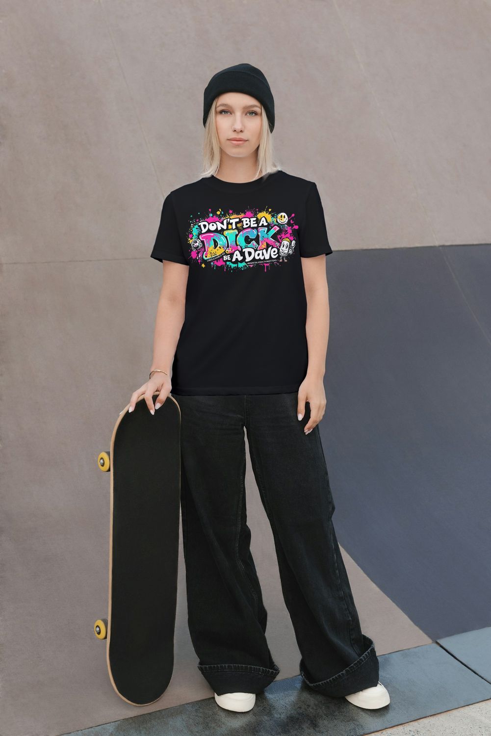 Don&#39;t Be A Dick Graffiti Tshirt