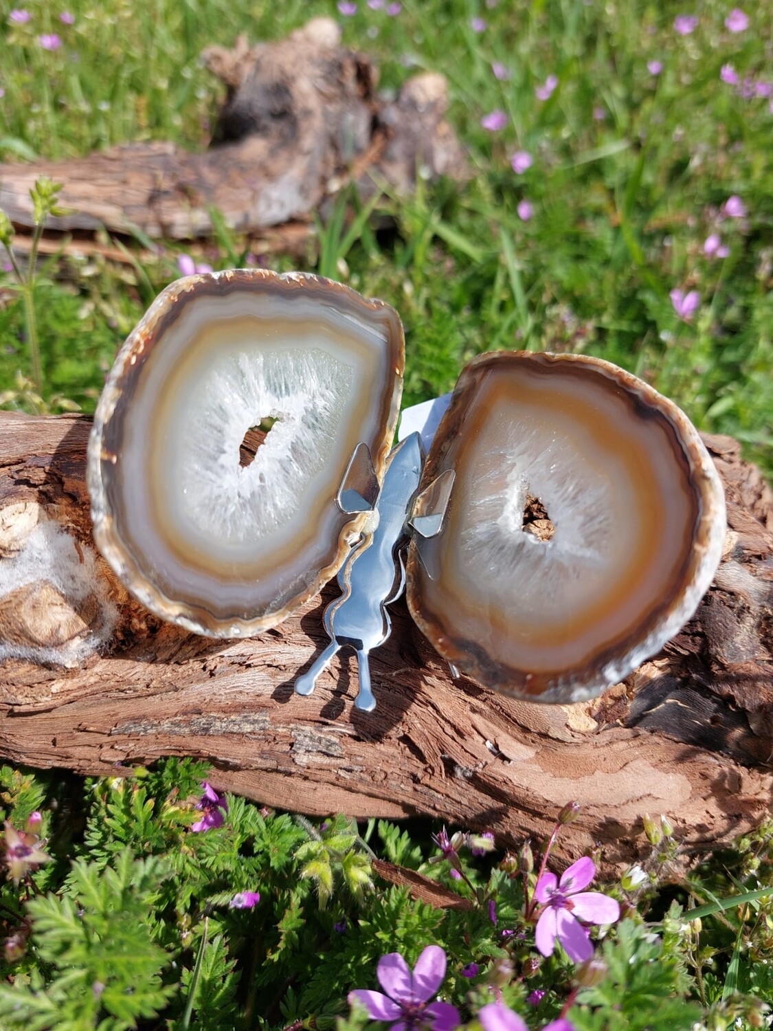 Vlinder edelsteen natuur agaat