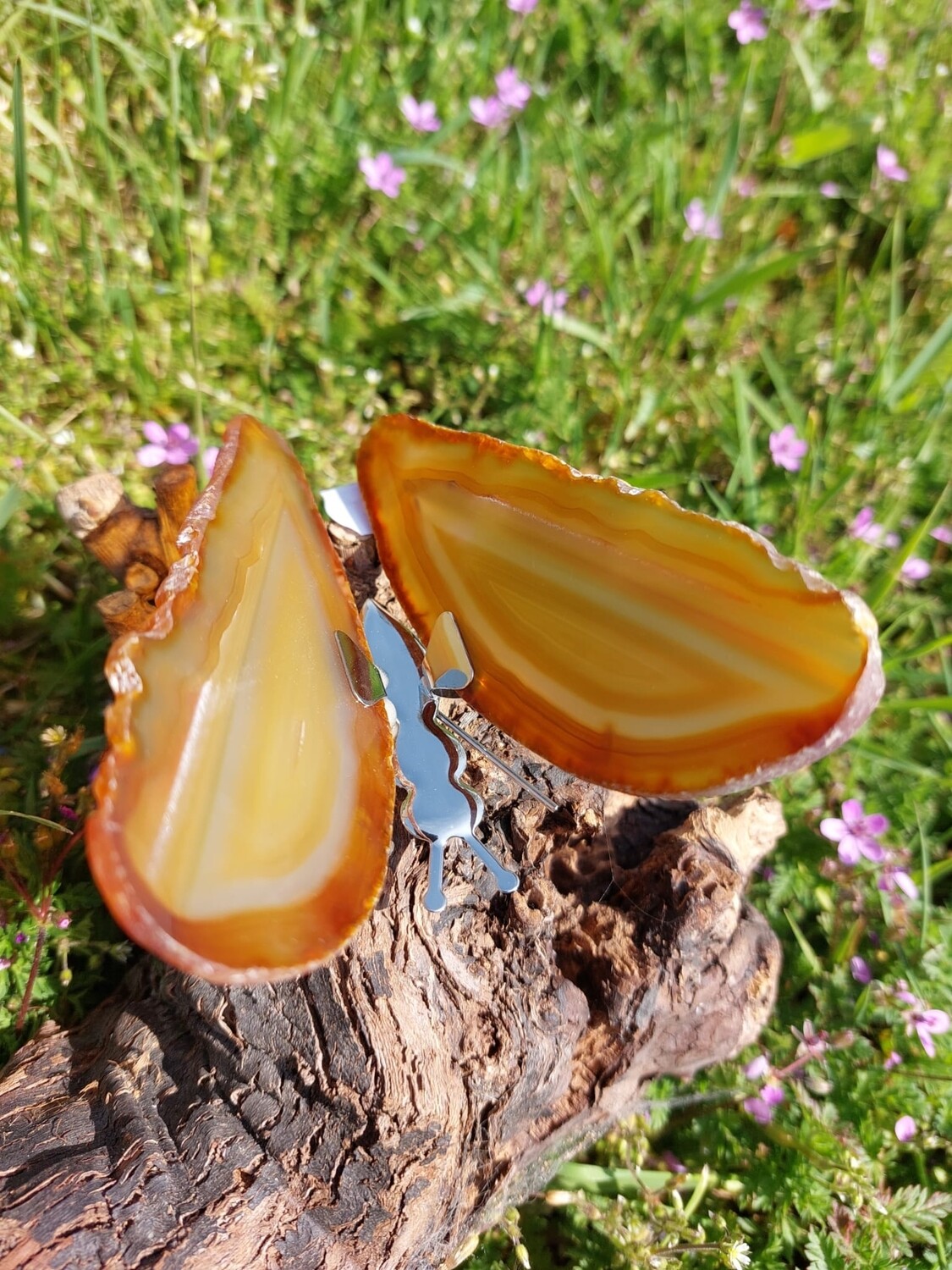 Vlinder edelsteen natuur agaat