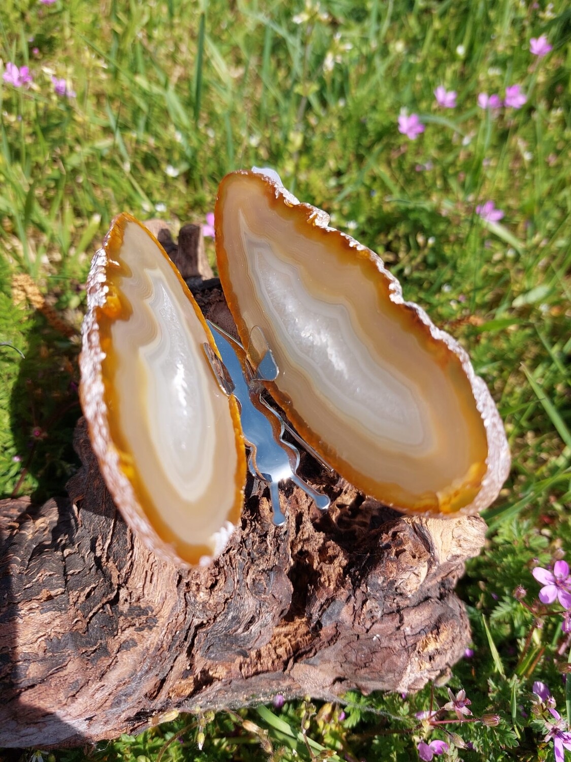 Vlinder edelsteen natuur agaat