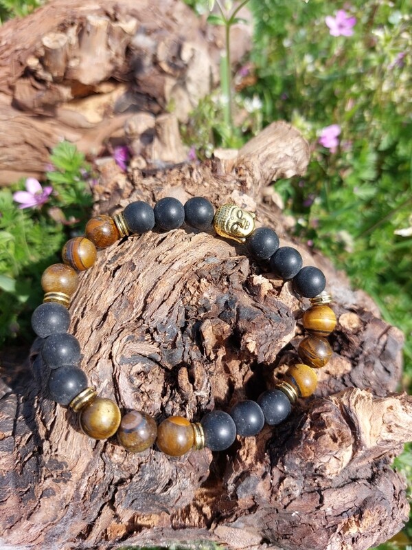 Armband Shungite Tijgeroog
