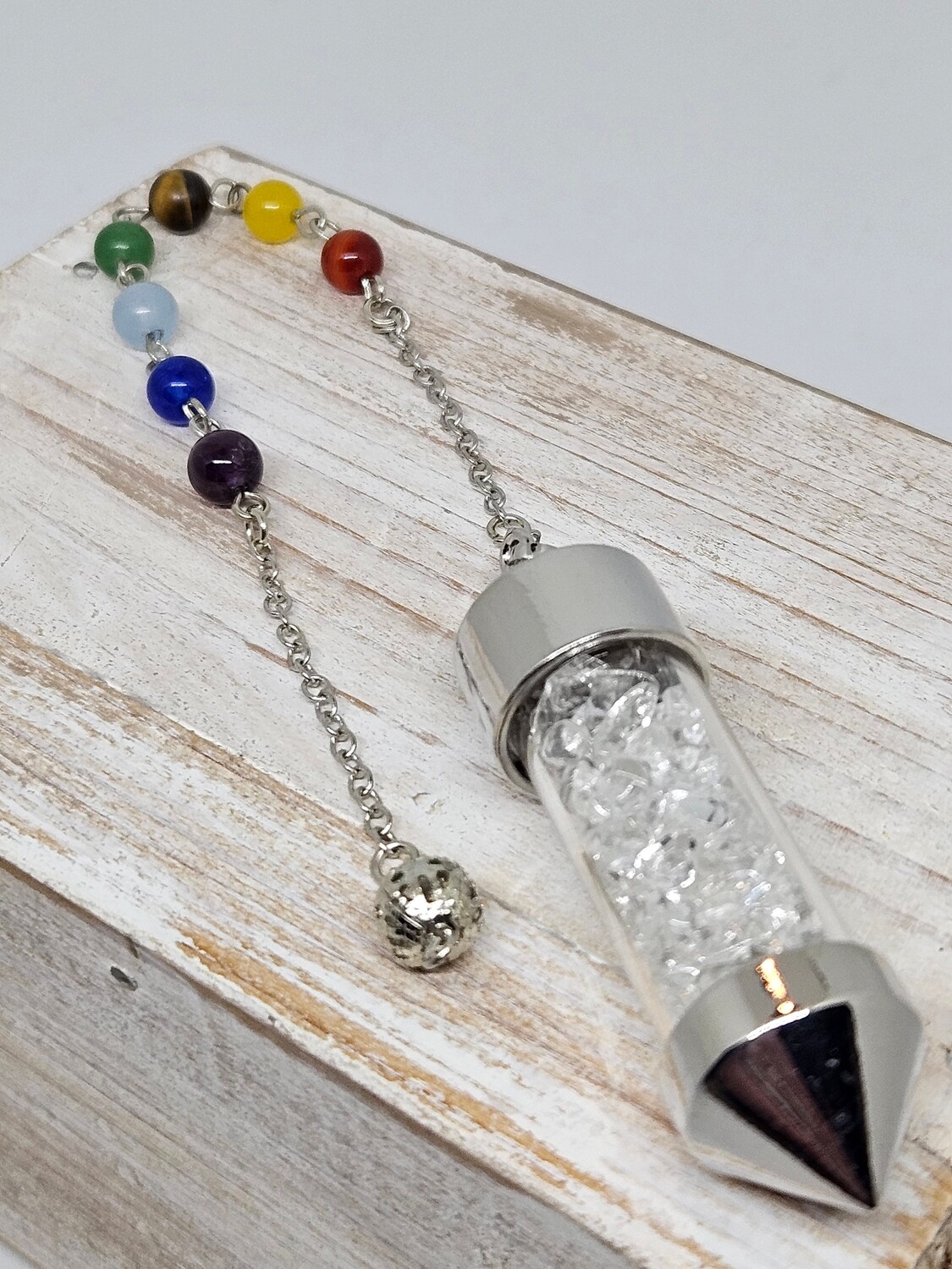Pendel Bergkristal en chakra &#39;s