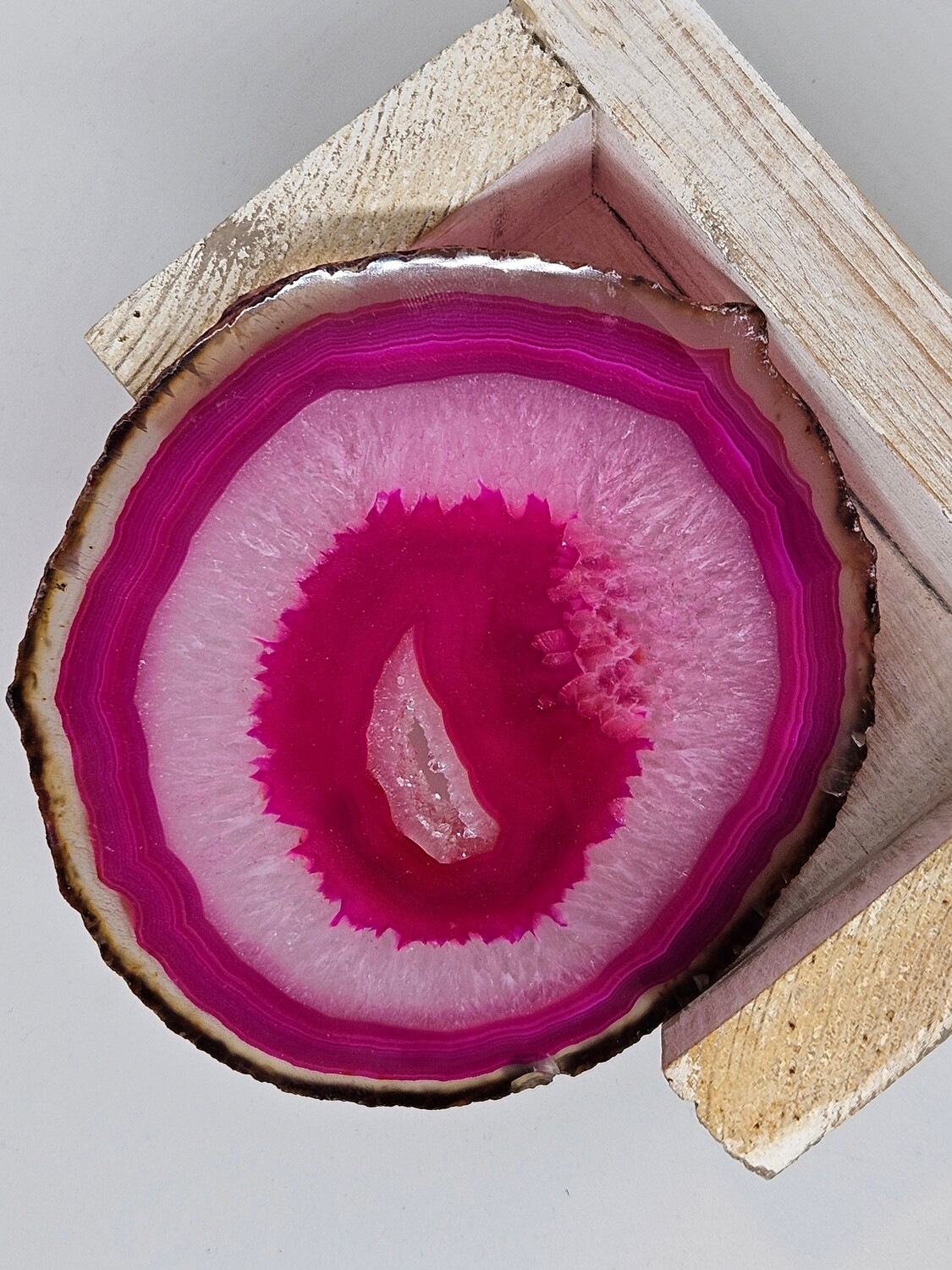 Agaatschijf roze