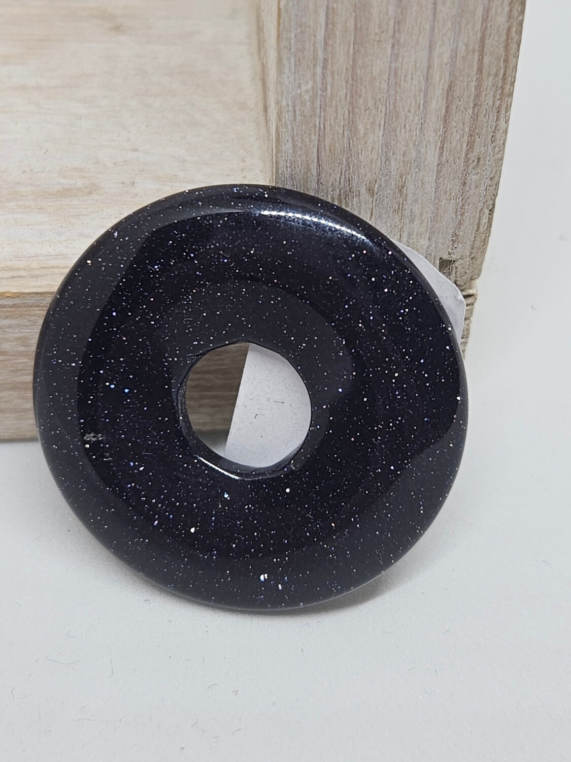 Hanger Donut Blauwe Goudsteen