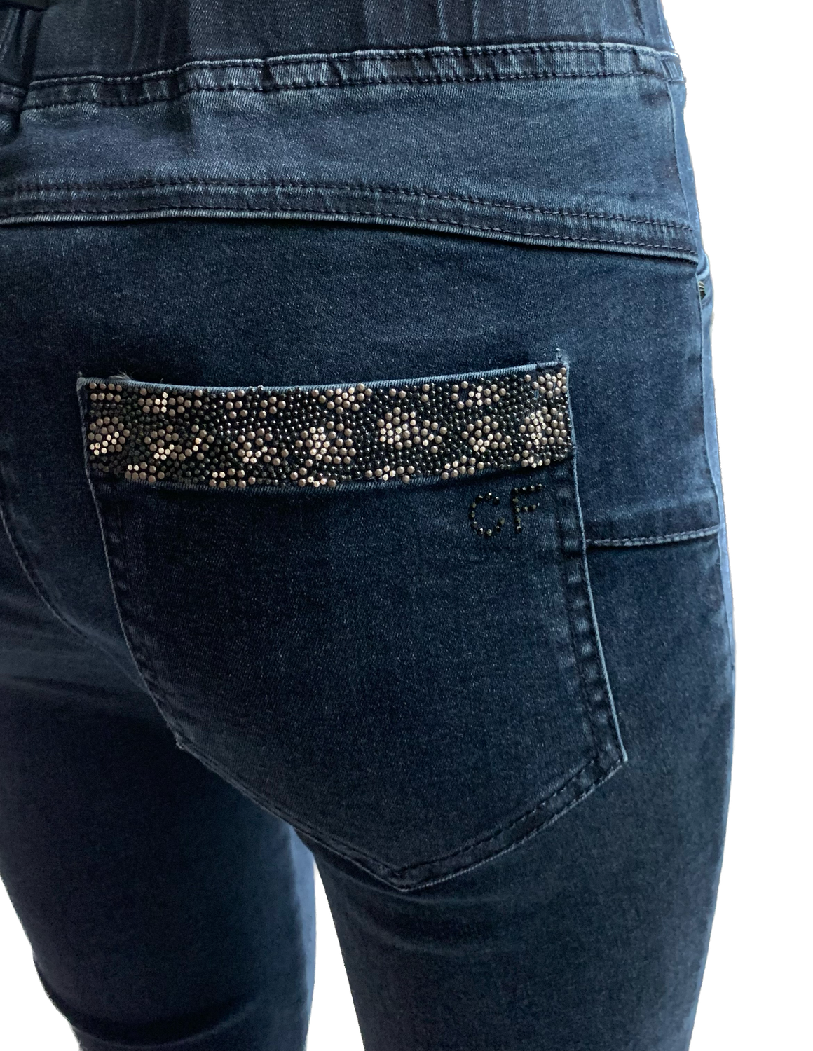 jeans con elastico in vita Carla Ferroni 13806