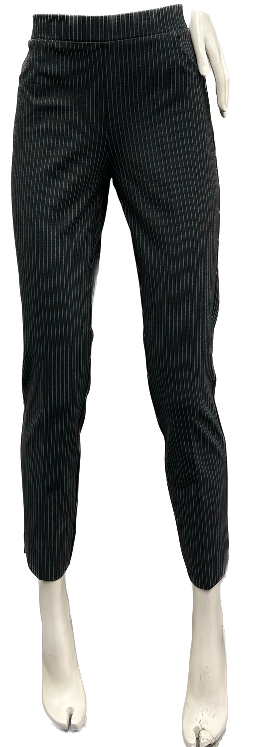 pantalone gessato con elastico in vita Carla Ferroni 17732