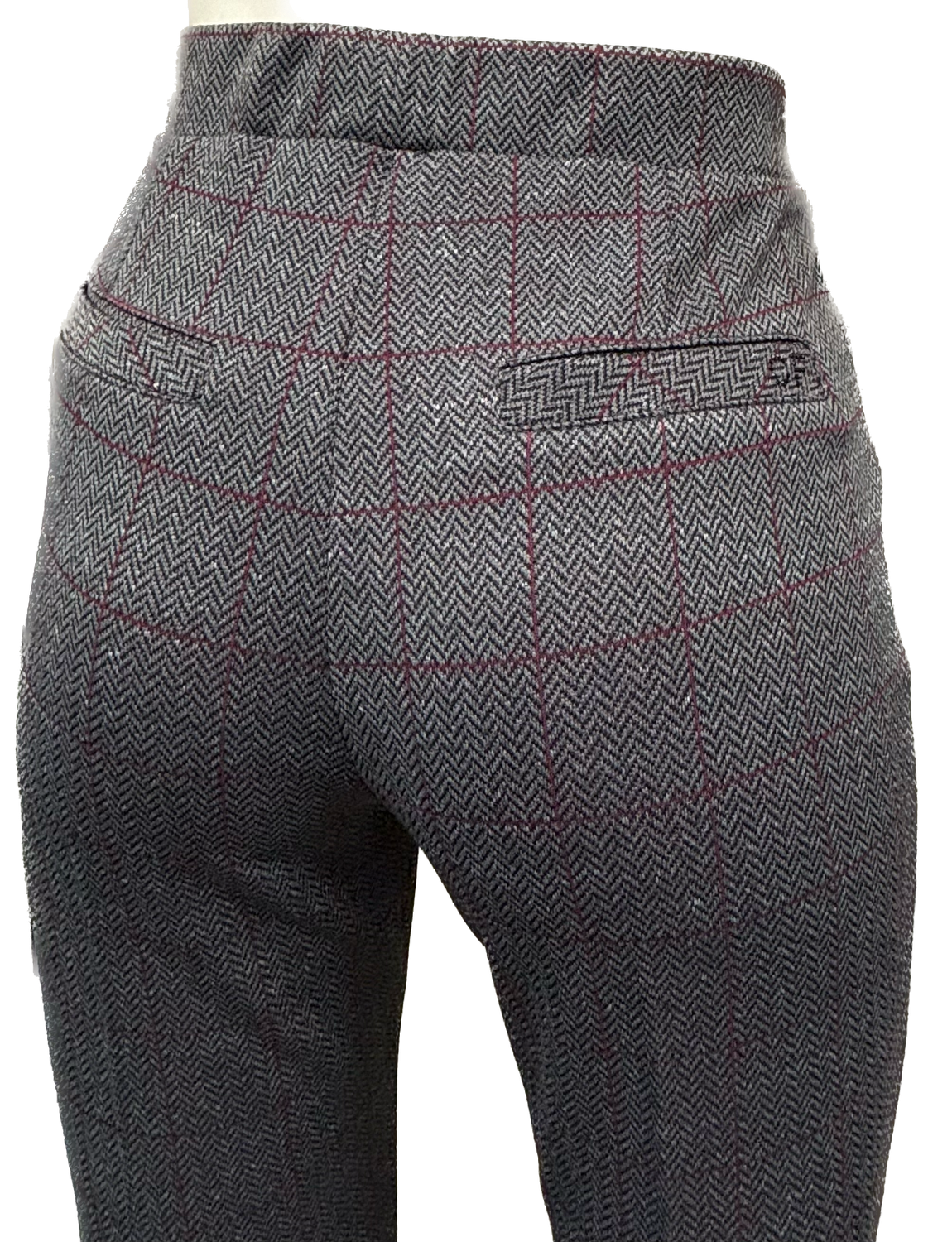 pantalone con elastico in vita a quadri Carla Ferroni 17809