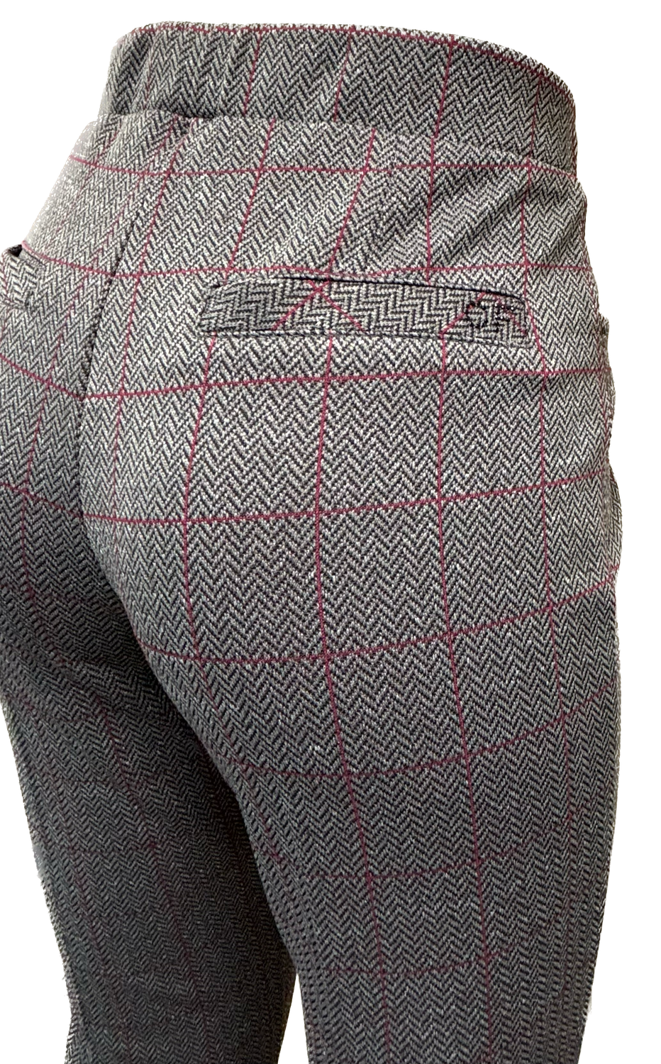 pantalone con elastico in vita a quadri Carla Ferroni 17809