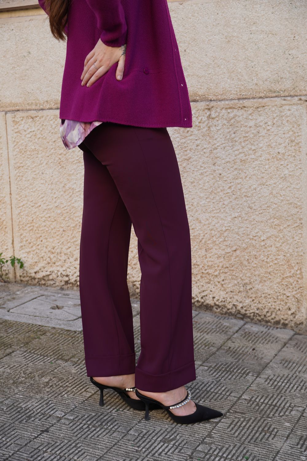 pantalone con elastico in vita Carla Ferroni 17785