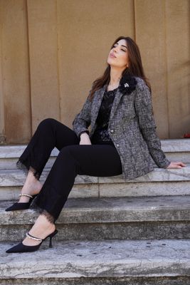 pantalone con elastico in vita Carla Ferroni 17539
