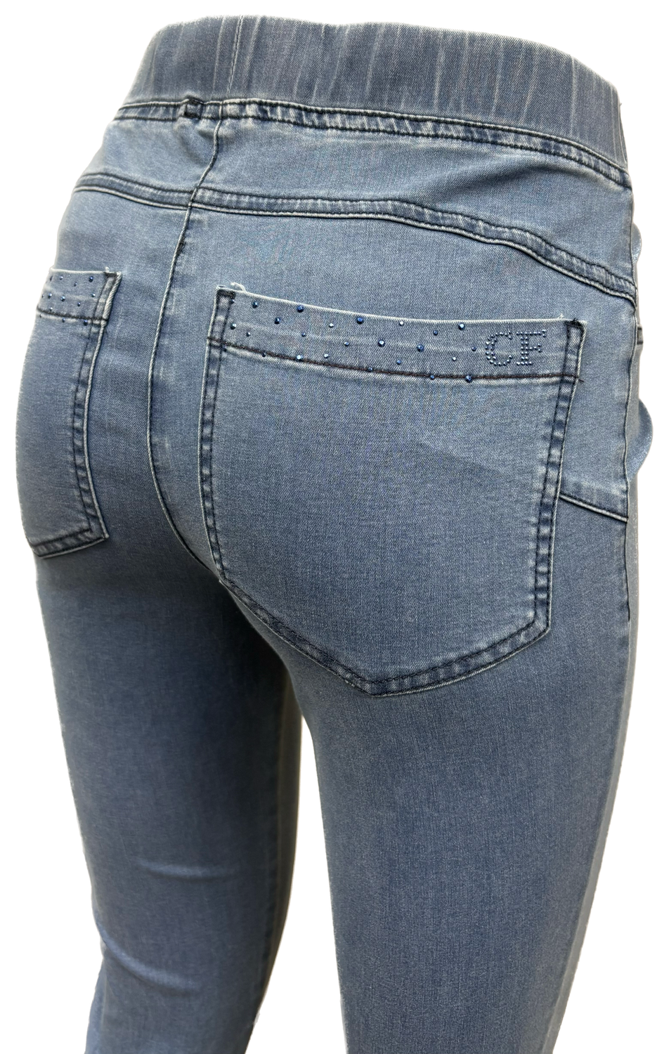 jeans Carla Ferroni 17965 elastico in vita