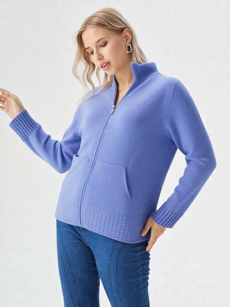 felpa con zip Carla Ferroni 4216