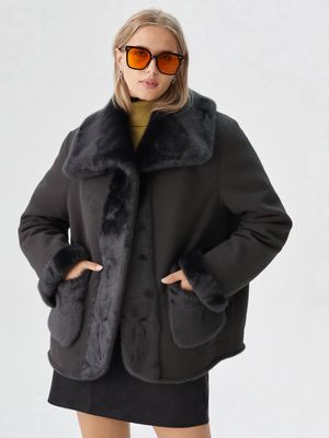 eco pelliccia REVERSIBILE Carla Ferroni 22208