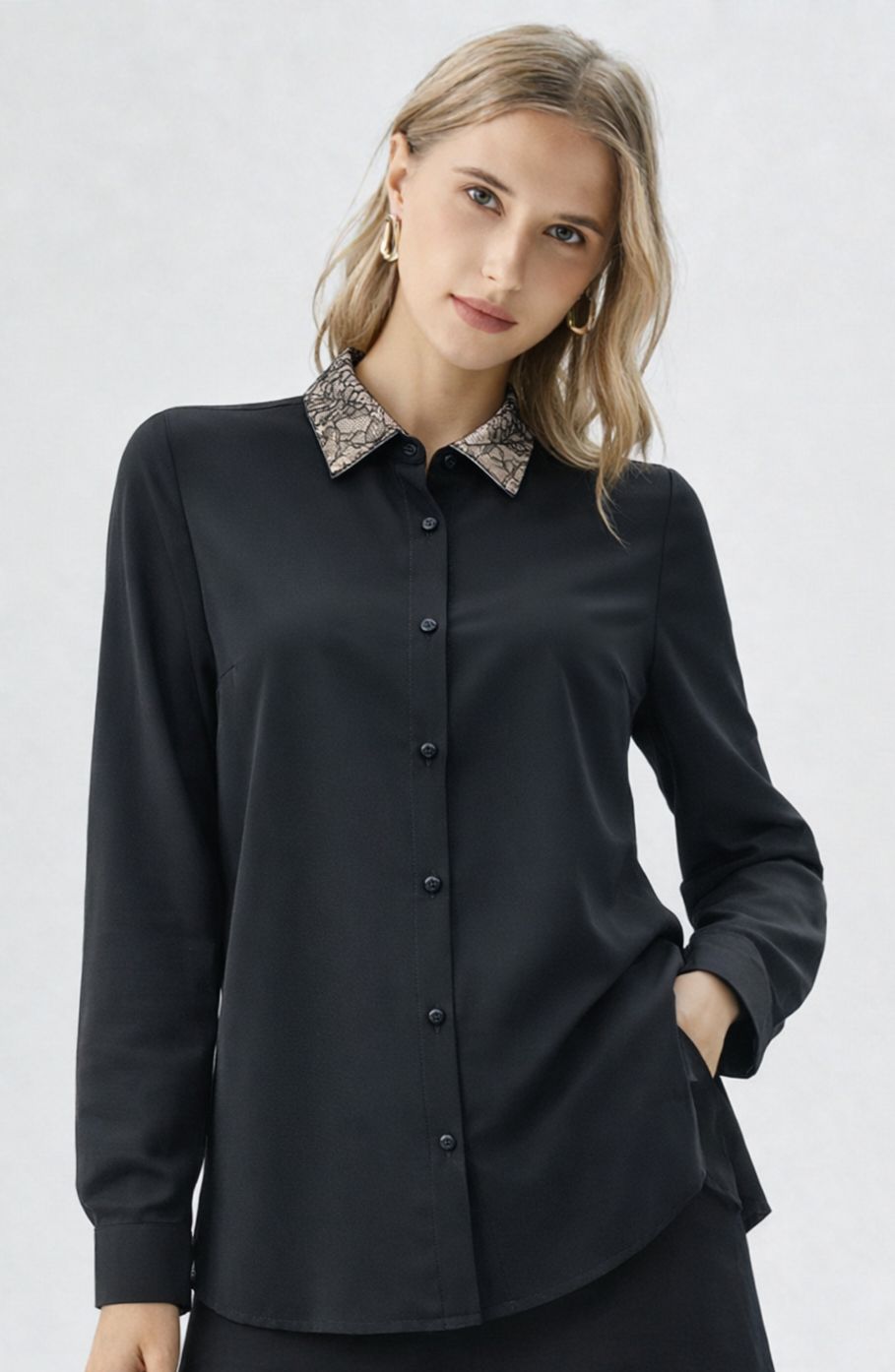 camicia pizzo Carla Ferroni 10461