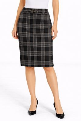 gonna tartan con tasche Carla Ferroni 17842