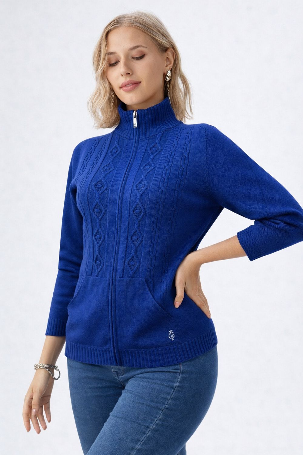 giacca con zip Carla Ferroni 4221