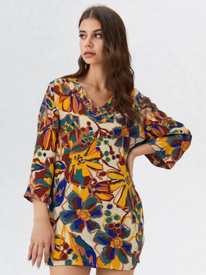 Casacca Caftano con scollo a V  con strass 10334